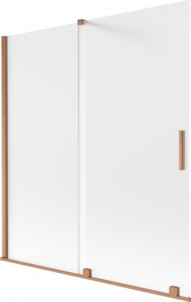 MEXEN/S - Velar dvojkrídlová posuvná vaňová zástena 150 x 150, dekor, meď kartáčovaná 896-150-000-31-65