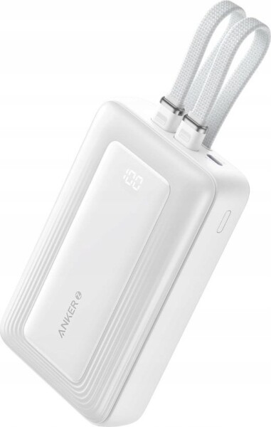 Anker Anker | Power Bank | A1681H21 | 20000 mAh | USB-C 30W, Lightning 27W | Built-In USB-C and Lightning Cables | White