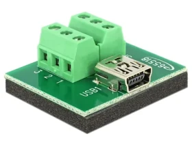 DeLock adaptér mini USB samica Terminal Block 6 Pin (65518-DE)
