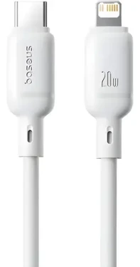 Baseus Silky Moon White / Rýchlonabíjací kábel / USB-C/Lightning / 20 W / 2 m (P10377700213-01)