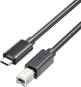 Unitek USB tlačový kábel čierna / Kábel / USB-C - USB-B 2.0 / 1 m (C14140ABK03-1M)