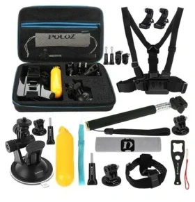 Puluz PKT11 / Sada príslušenstva pre akčné kamery / 20 dielov / GoPro, DJI OSMO Action 5 Pro (PKT11)