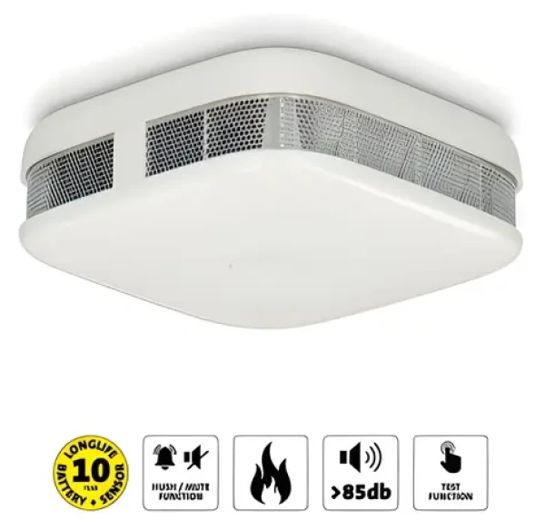 Alecto SA50 biela / Detektor dymu / 2 ks / 10 rokov batéria / 85 dB (SA50 2X)