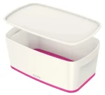Leitz MyBox Wow Úložný box s vekom veľkosť S bielo-ružová (52291023)