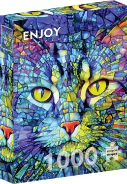 ENJOY Puzzle Fiona, mačka z vitráže /1000 dielikov/ od 14 rokov