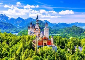 ENJOY Puzzle Zámok Neuschwanstein v lete, Nemecko