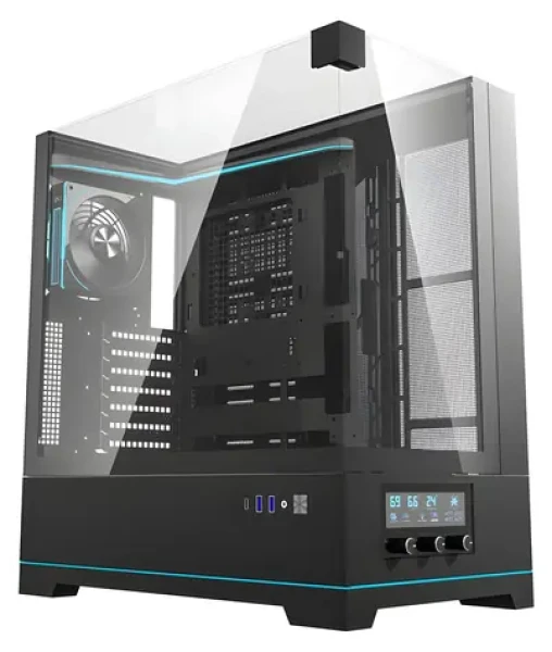 DarkFlash DY450 PRE čierna / ATX Mid Tower / ARGB / 1 ventilátor / 2x USB-A 1x USB-C / priehľadná bočnica / bez zdroja (DY450 PRO Black)