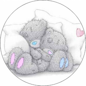 Jedlý papier roztomilí medvedíci na vankúši 19,5 cm - Pictu Hap - Pictu Hap