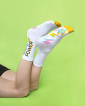 Banana Socks Ponožky Classic I've got the Power White 42-46