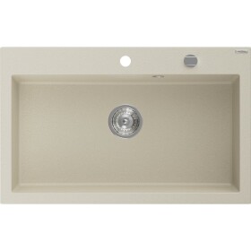 MEXEN MEXEN - Elix granitový drez 1-miska 800 x 500 mm, béžový, sifón chróm 6527801005-69
