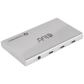 Club3D CSV-1580 USB-C® (USB 3.1) MultiPort húb strieborná; CSV-1580