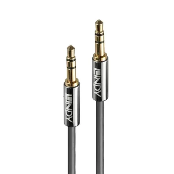 Lindy Cromo antracitová / Audio kábel / Jack 3,5 mm - Jack 3,5 mm / 1 m (35321)