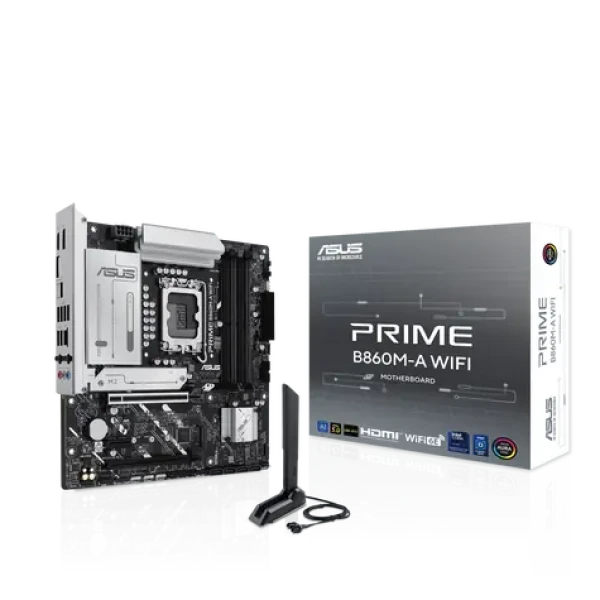 ASUS PRIME B860M-A WIFI / B860 / LGA 1851 / 4x DDR5 / PCIEx 16 / 2.5GLAN / mATX (90MB1JY0-M0EAY0)