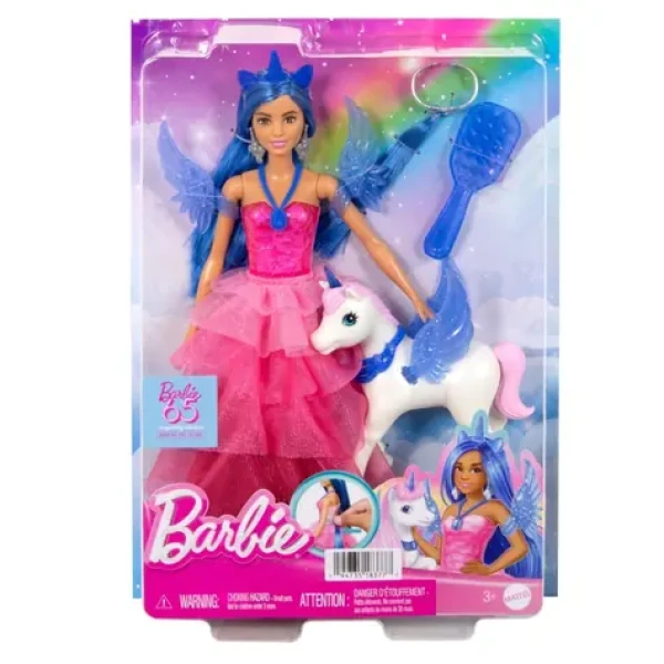 Mattel Barbie bábika 65. výročie zafírový okrídlený jednorožec