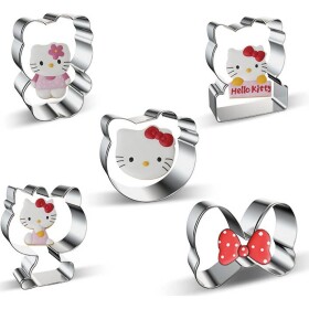 Vykrajovačky Hello Kitty, 5 ks, rozmery 6,5 × 7,5 cm - Cakesicq - Cakesicq