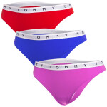 Tommy Hilfiger 3Pack tangá nohavičky UW0UW025210RZ Červená/ružová/modrá