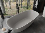 MEXEN - Como voľne stojaca vaňa liaty mramor 150 x 82, betón mat 57311508261