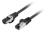 Lanberg CAT8.1 S/FTP CU 2m čierna / Patch kábel / LSZH / 2000 MHz / 40 Gbit / s / Fluke (PCF8-10CU-0200-BK)