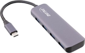 InLine InLine® USB 3.2 Hub, USB Type-C to 4x USB A 10Gb/s, aluminium, grey