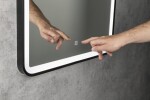 AQUALINE - SWIDA zrkadlo s LED osvetlením 60x80cm, dotykový senzor, stmievateľné, čierna mat SW060