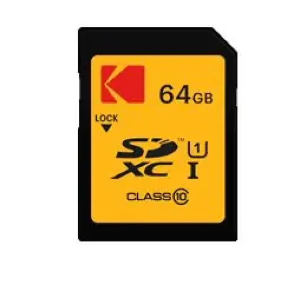 EMTEC Kodak SDXC 580X 64GB / Class 10 / UHS-I / U1 / čítanie: 85MBs / zápis: 20MBs / vhodné pre FullHD (EKMSD64GXC10K)
