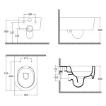 ISVEA - SISTEMA A závesná WC misa, Rimless, 36x53,5cm, biela 10SL02001