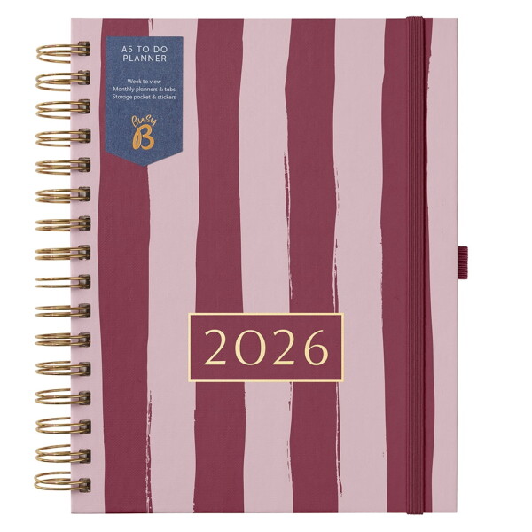 Busy B Krúžkový plánovací diár To Do A5 Stripe 2026