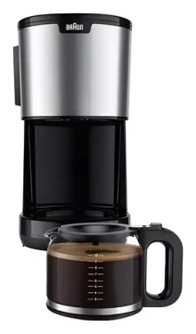 Braun PurShine KF 1500 čierna, nerez / Kávovar na prekvapkávanú kávu / 1000 W / 10 šálok / OptiBrew (0X13211065)