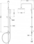 MEXEN/S - X49 sprchový stĺp biela / zlatá 798494991-25