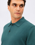 Armedangels Longsleeve Knit Poloshirt 3653 petrol velvet XL