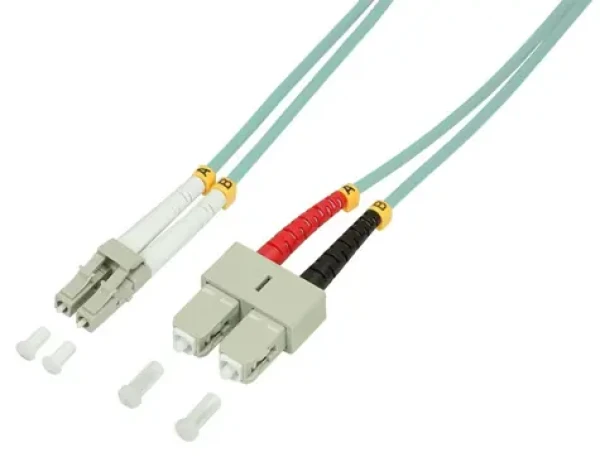 LogiLink LC-SC modrá / Optický patch kábel / OM3 / 50/125 / Duplex / 1 m (FP3LS01)