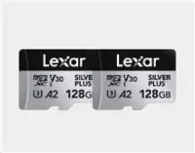 Lexar Professional SILVER PLUS microSDXC 128GB 2 ks / čítanie: 205MBps / zápis: 150MBps / UHS-I / V30 (LMSSIPL128G-B2ANG)