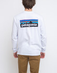 Patagonia M's L/S P-6 Logo Responsibili-Tee® White S