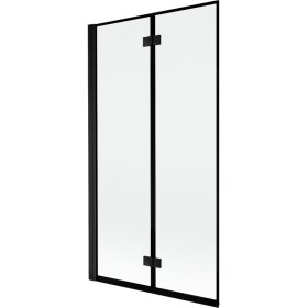 MEXEN - MIST vaňová zástena 100x150 cm 6mm 2-s, čierna, okraj, ľavá 8A9-100-002-70-70-L