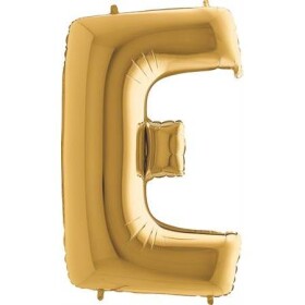 Nafukovací balónik písmeno E zlaté 102 cm - Grabo