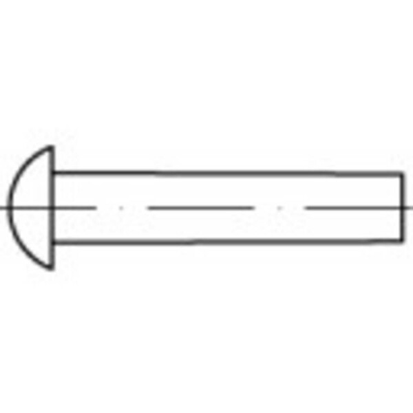 TOOLCRAFT 1061632 nit s pologuľatou hlavou (Ø x d) 5 mm x 8 mm nerezová ocel 100 ks; 1061632