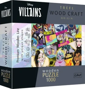 Trefl Wood Craft Origin - Puzzle - Disney: Stretnutie záporákov