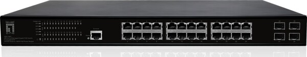 LevelOne LevelOne Switch 24x GE GEP-2861 4xGSFP 19" 390W 24xPoE+