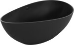 MEXEN - Parma voľne stojaca vaňa z liateho mramoru 160 x 95, čierna mat 57231609570