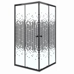 KERRA - Sprchovací kút Čierny Pixel SQ 80 (bez vaničky) 5907548118301