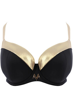 Dámsky vrchný diel plaviek SK 178 Black with gold - AVA 65J černá se zlatou