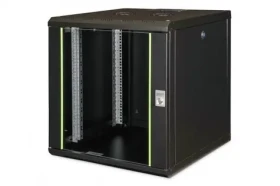 Digitus Unique 12U čierna / Nástenný rozvádzač / 19" / 643x600x600 mm / sklenené dvere / IP20 (DN-19 12U-6/6-SW)