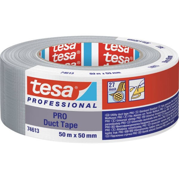 Tesa Duct Tape PRO 74613-00003-00 inštalačné izolačná páska sivá (d x š) 50 m x 50 mm 1 ks; 74613-00003-00