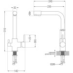 MEXEN/S MEXEN/S - Diego granitový drez vrátane batérie Duero, čierna / zlatá metalik 6512-75-671600-70-B