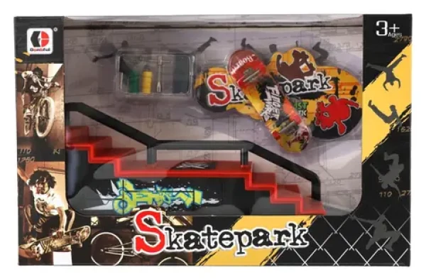 TEDDIES Skatepark prstový skateboard s rampou