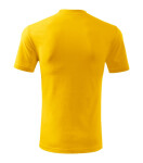 Klasické tričko unisex žlté 3XL