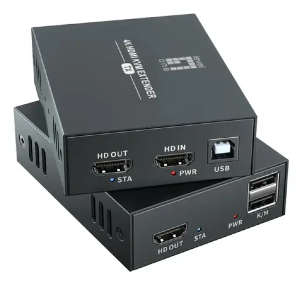 LevelOne HVE-8111 čierna / Rozširovač HDMI / Cat5e/Cat6 / 100 m / 4K 60Hz (HVE-8111)