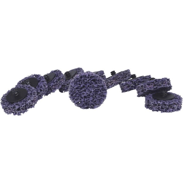 Náhradné brúsne taniere, Ø50mm, pásové koliesko fialové, balenie 10ks KS Tools 515.5086; 515.5086