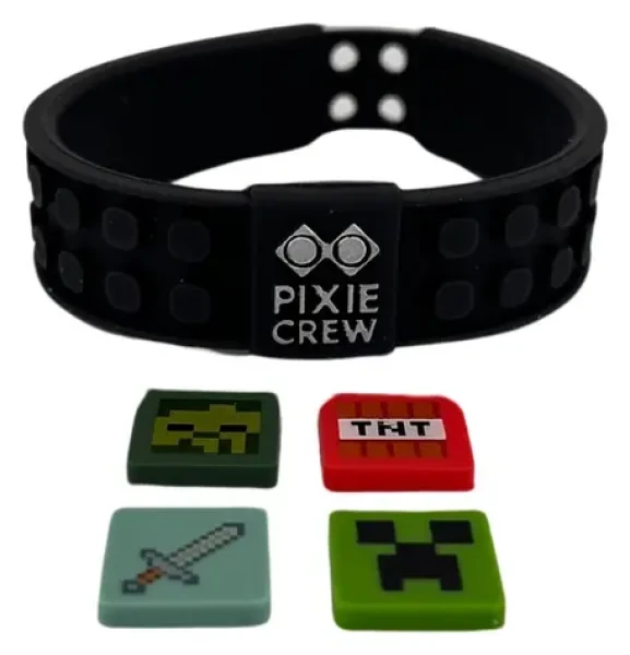 PIXIE CREW Náramok Minecraft čierna