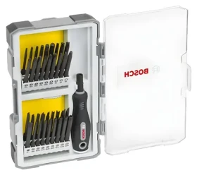 BOSCH 2607017320 / Sada skrutkovacích bitov s rukoväťou / 37 ks / 1/4" / dlhé bity (2607017320)